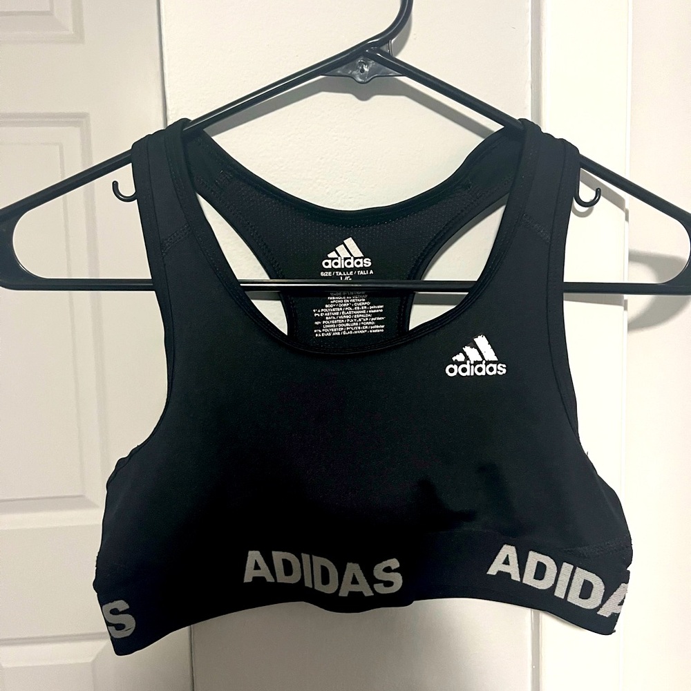 Adidas Girls Size Large‎ Black Sportsbra